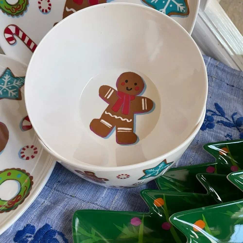 Target Gingerbread and Christmas Tree Cookie Plates Lot of 12!